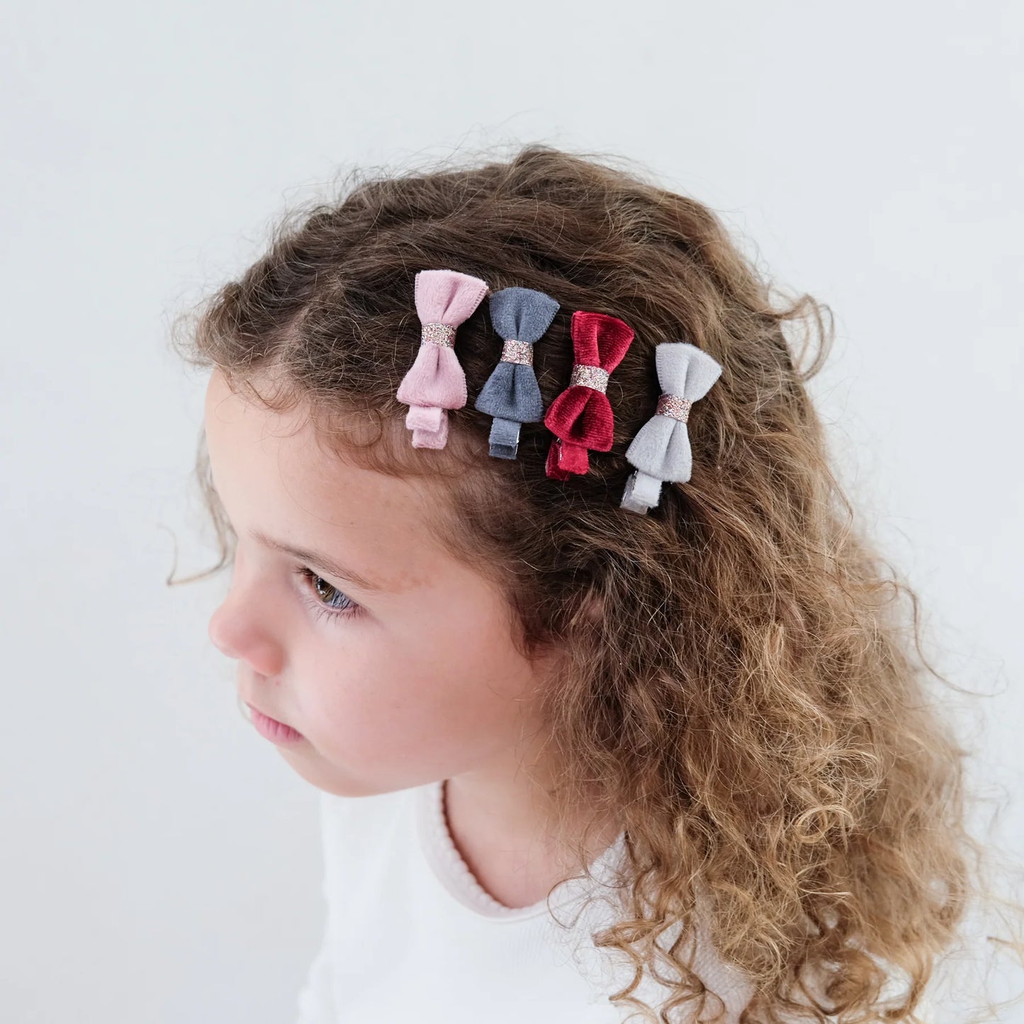 Mimi & Lula Christmas velvet bow clips