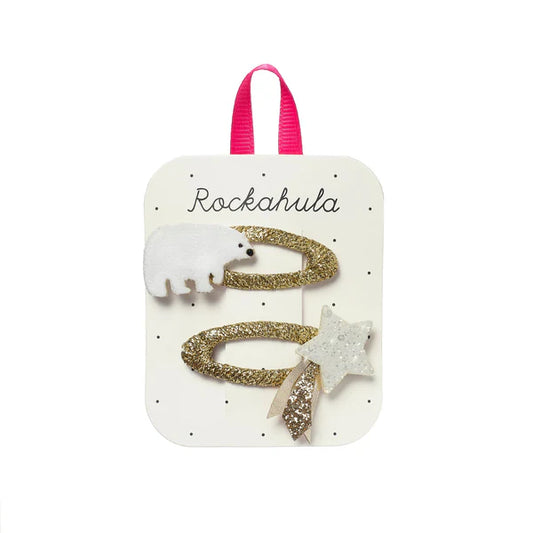 Rockahula Snowy Polar Bear Clips