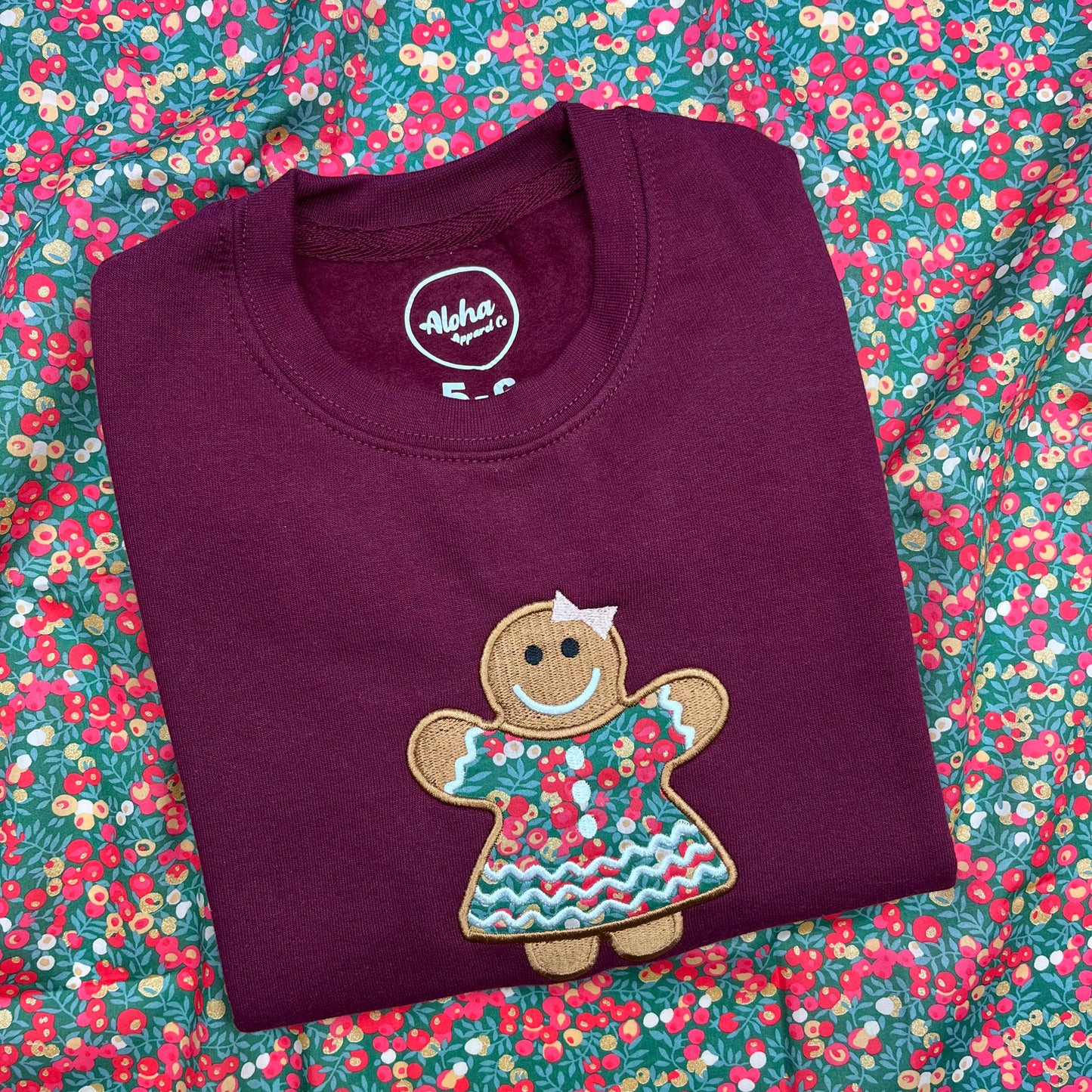 Gingerbread Sweatshirt - Burgandy