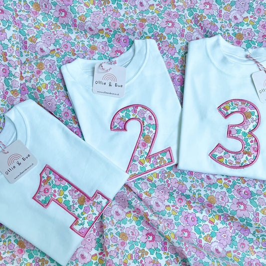 Birthday Number Tee (Bold Edging)